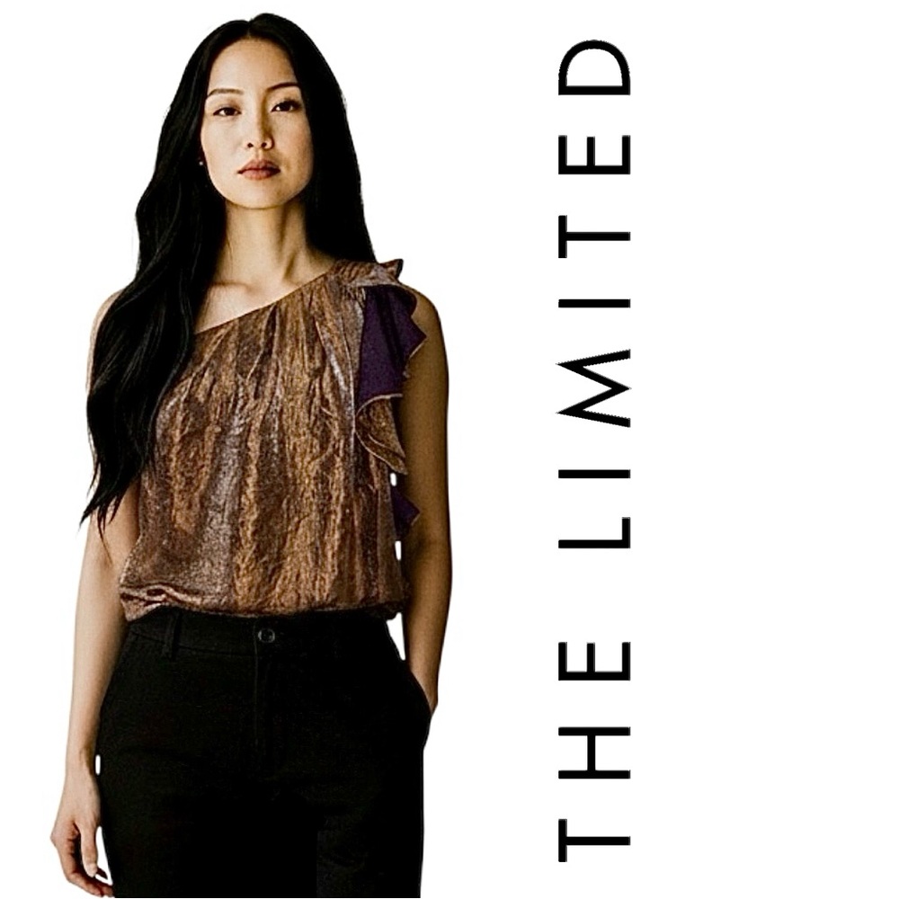 One Shoulder Bronze Top
